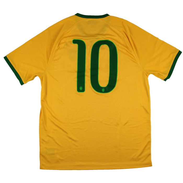 Brazil 2014-16 Home Shirt (L) #10 (Excellent)