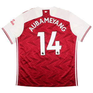 Arsenal 2020-21 Home Shirt (XL) Aubameyang #14 (Very Good)_0