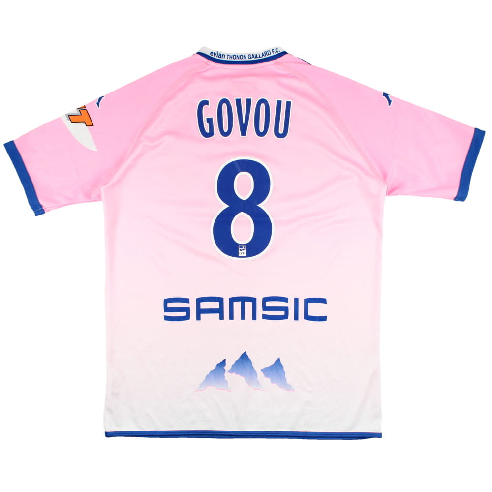 Evian 2011-12 Home Shirt (XL) Govou #8 (Good) – Classic Football Kit