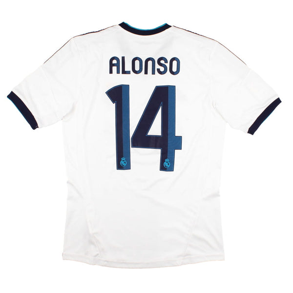 Adidas Xabi Alonso Authentic #14 Real Madrid 12/13 long sleeve popular home kit