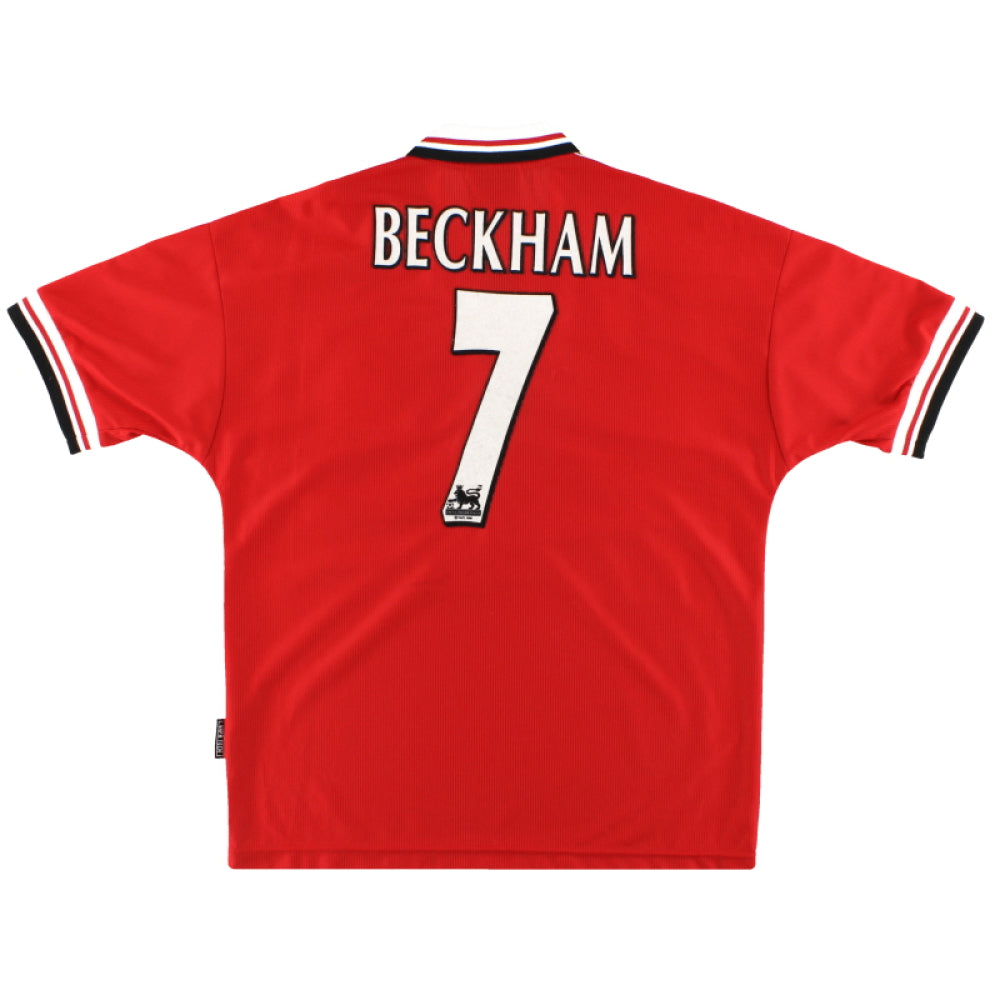 Manchester United 1998 2000 Home Shirt Beckham 7 Youth 11 Excell Classic Football Kit