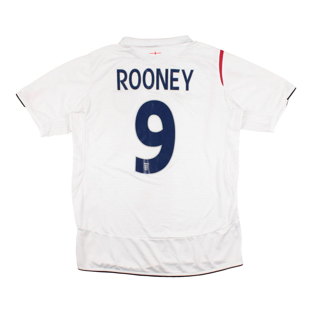 England 2006-08 Home Shirt (Rooney #9) (L) (Very Good)_0