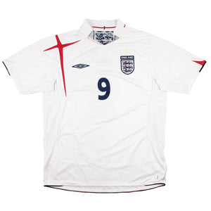 England 2006-08 Home Shirt (Rooney #9) (L) (Very Good)_1