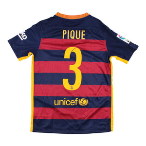 Barcelona 2015-16 Home Shirt (SB) Pique #3 (BNWT)_0