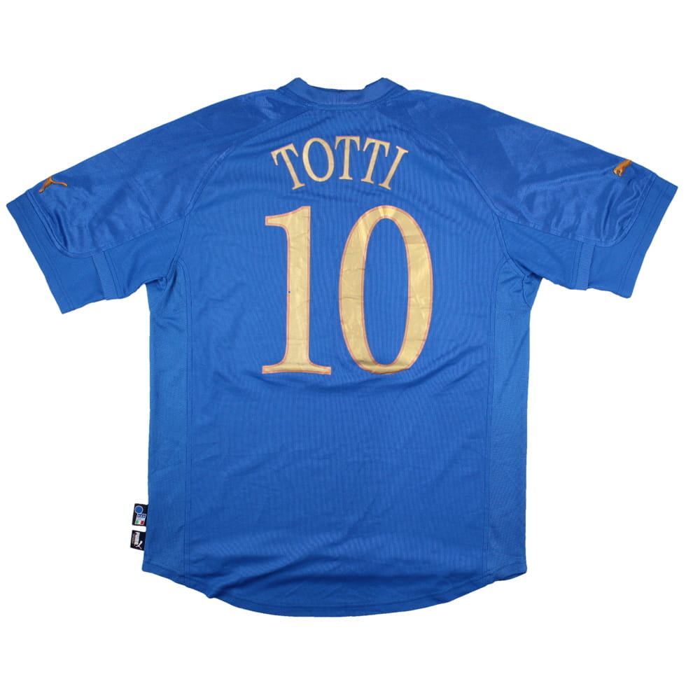 イタリア代表 03/04 ホーム ユニフォーム #10 TOTTI 2003-04 Italy Home Shirt Totti #10 - 4/10 - (L)