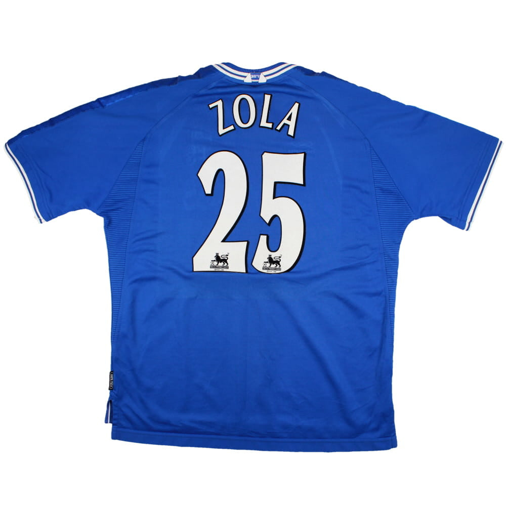Zola Chelsea Classic Jersey Chelsea 1999-01 Home Shirt (XL) Zola