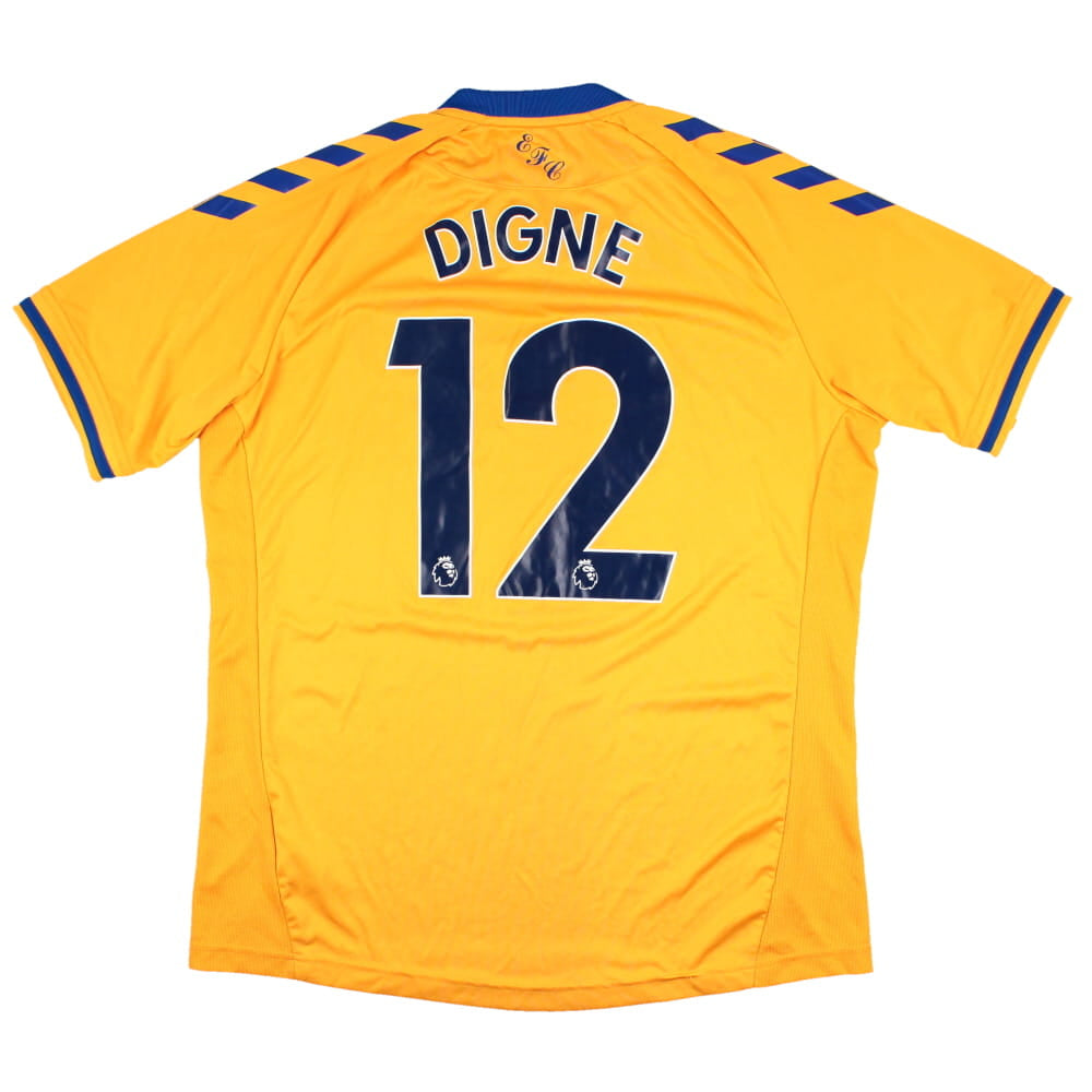Everton Yellow Away Kit Everton 2020-21 Away Shirt (L) Digne #12