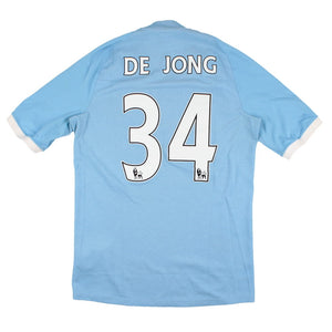 Manchester City 2010-11 Home Shirt (De Jong 34) (S) (Very Good)_0