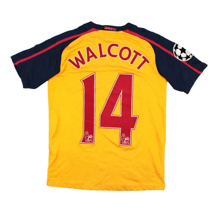 Arsenal 2008 09 Away Shirt Walcott 14 YM Very Good Classic Football Kit