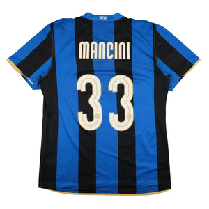 Inter Milan 2008-09 Home Shirt (Mancini #33) (XL) (Good)_0