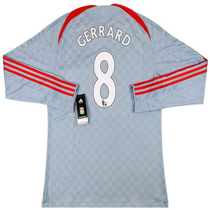 Liverpool 2008/09 Away Long Sleeved Shirt #8 Gerrard (M) (Excellent)_0