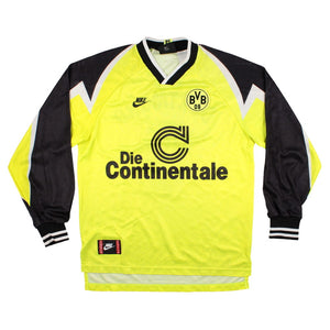 Borussia Dortmund 1995-96 Long Sleeve Home Shirt (M) #9 (Good)_1