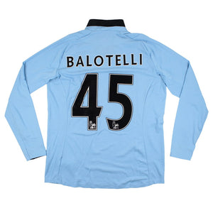 Manchester City 2012-13 Long Sleeve Home Shirt (Balotelli #45) (L) (Excellent)_0