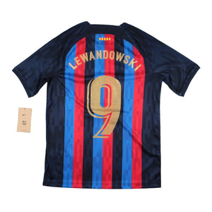 Barcelona 2022-23 Home Shirt (Lewandwoski #9) (XLB) (Very Good)_0