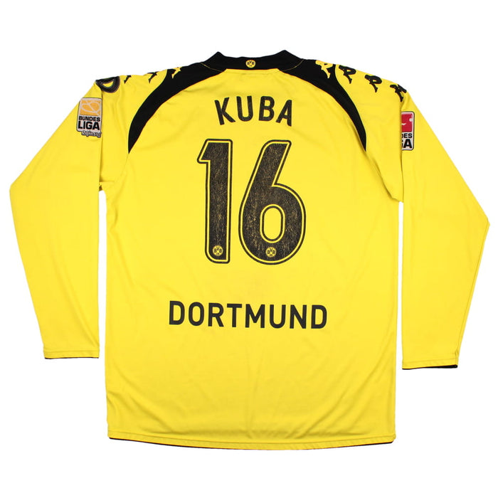 Borussia Dortmund 2009-10 Home Long Sleeve Shirt (Kuba #16) (2XL) (Very Good)