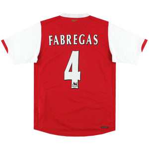 Arsenal 2006-08 Home Shirt (Fabregas #4) (XL) (Very Good)_0
