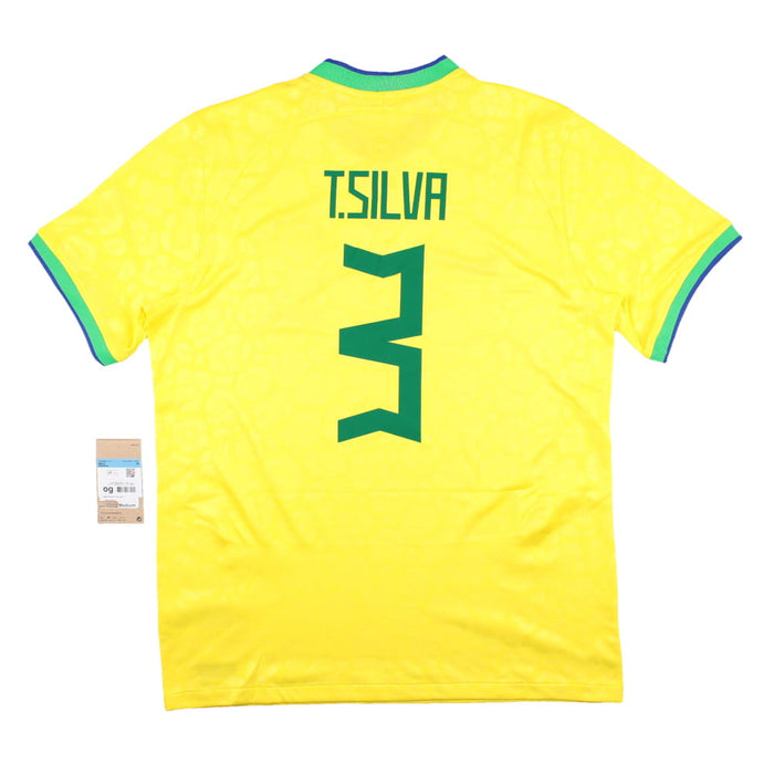 Brazil 2022-23 Home Shirt (T.Silva #3) (M) (BNWT)
