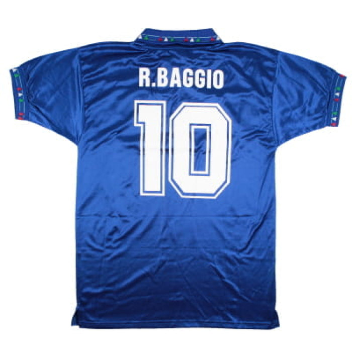 Italy 1994-96 Score Draw Home Shirt (M) R.Baggio 10 (Excellent)