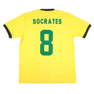 Brazil 1982 Toffs Retro Football Shirt (L) Socrates #8 (Mint)_0