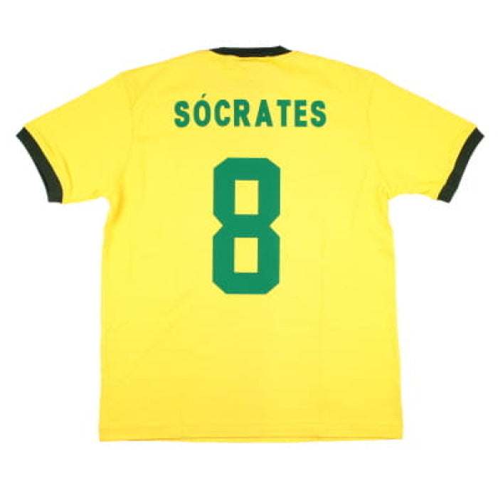 Brazil 1982 Toffs Retro Football Shirt (L) Socrates #8 (Mint)