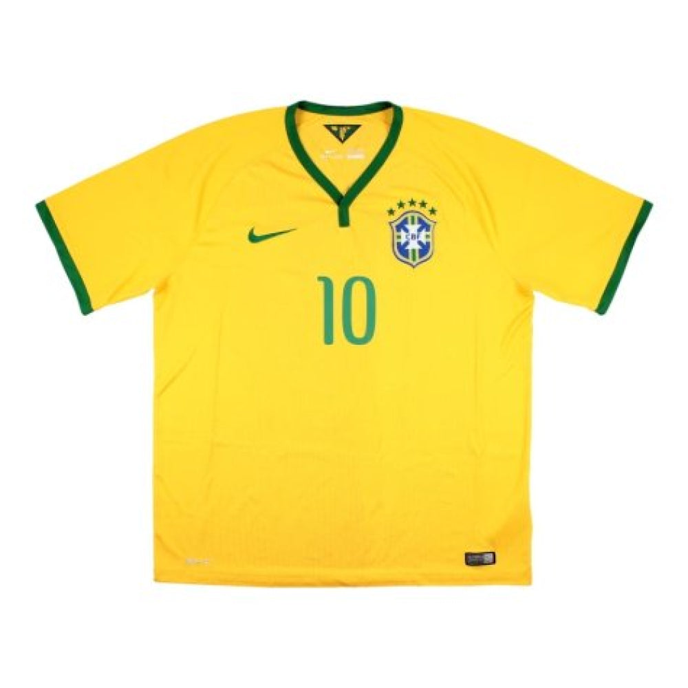 Brazil 2014-15 Home Shirt (Neymar Jr #10) (S) (Good) – Classic Football Kit