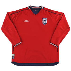 England 2002-04 Long Sleeve Away Shirt (L) (Very Good) (Heskey 11)_3