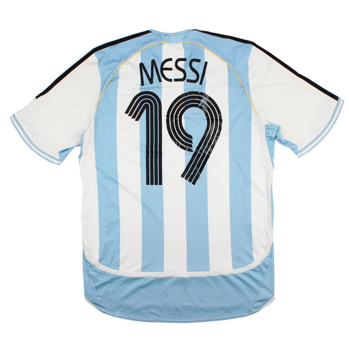 Argentina 2006-08 Home Shirt (M) Messi #19 (Good)