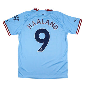 Manchester City 2022-23 Home Shirt (M) Haaland #9 (Fair)_0