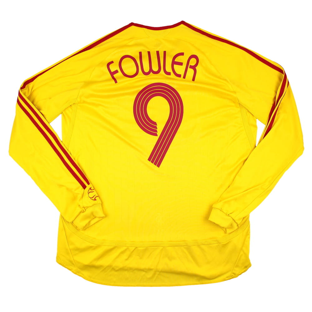 Liverpool 2006-07 Long Sleeve Away Shirt (XL) Fowler #9 (Very Good