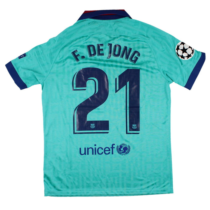 Barcelona 2019-20 Third Shirt (M) De Jong #21 (Excellent)