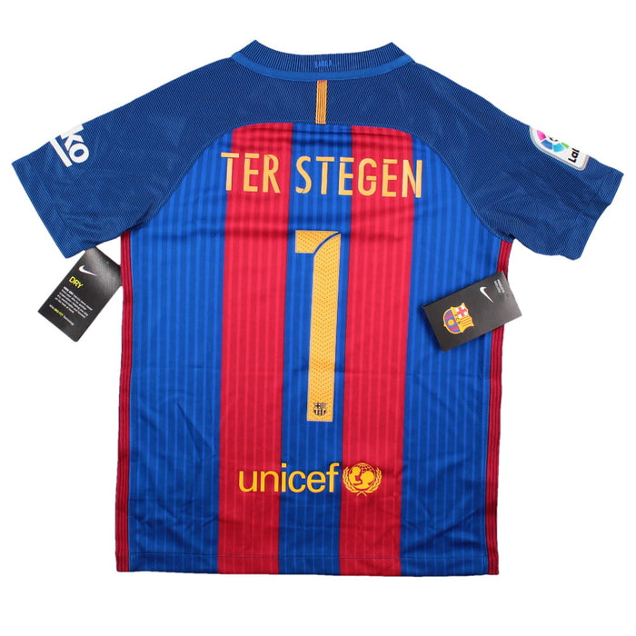 Barcelona 2016-17 Home Shirt (Kids) (MB) (Ter Stegen #1) (BNWT)