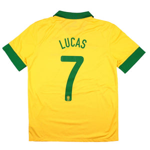Brazil 2013-14 Home Shirt (M) Lucas #7 (Mint)_0