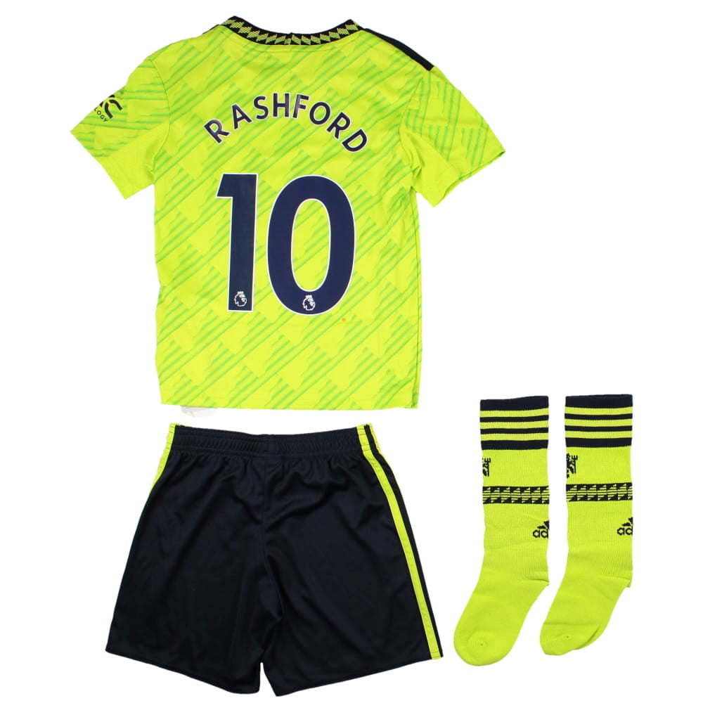 Manchester United 2022 23 Third Mini Kit Age 5 Rashford 10 Excel manchester-united-2022-23-third-mini-kit-age-5-rashford-10-excel