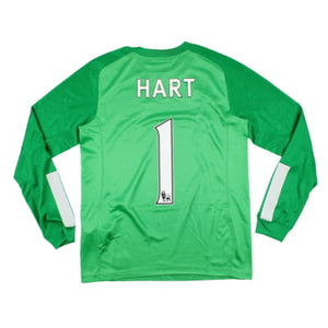 Manchester City 2013-14 Long Sleeve Goalkeeper Home Shirt (LB) Hart #1 (Mint)_0