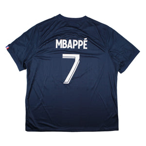 PSG 2022-23 Home Shirt (Sponsorless) (XXL) Mbappe #7 (BNWT)_0