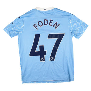 Manchester City 2020-21 Home Shirt (XLB) Foden #47 (Mint)_0