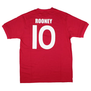 England Retro Red Away Shirt (M) Rooney #10 (Excellent)_0