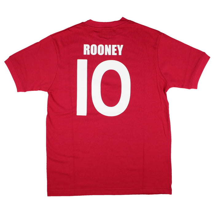 England Retro Red Away Shirt (M) Rooney #10 (Excellent)