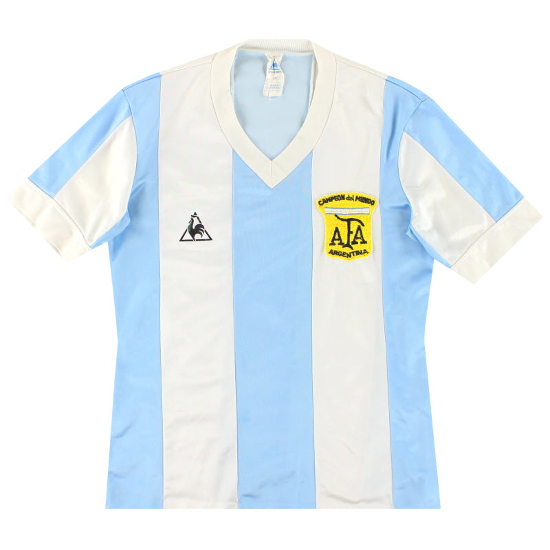 1984-86 Argentina Le Coq Sportif 'Campeon Del Mundo' Home Shirt Y