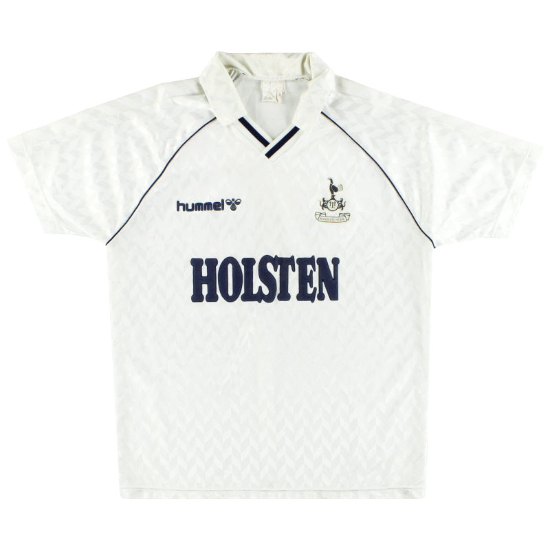 1987-89 Tottenham Hummel Home Shirt L - Classic Football Kit