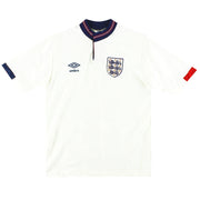 1987-90 England Umbro Home Shirt M