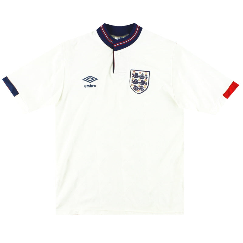 1987-90 England Umbro Home Shirt M