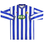 1988-89 Halifax Town Player Issue Home Shirt L/S L