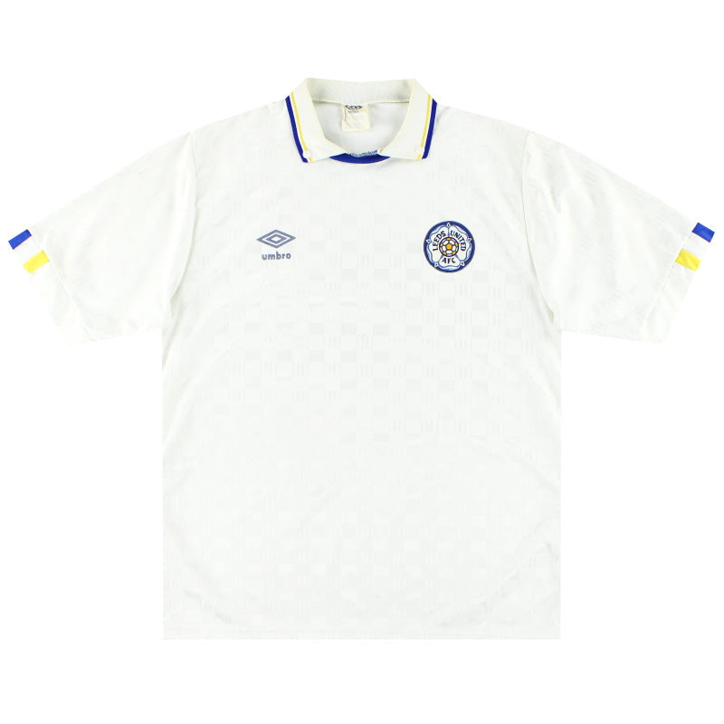 1988-90 Leeds Umbro Home Shirt M