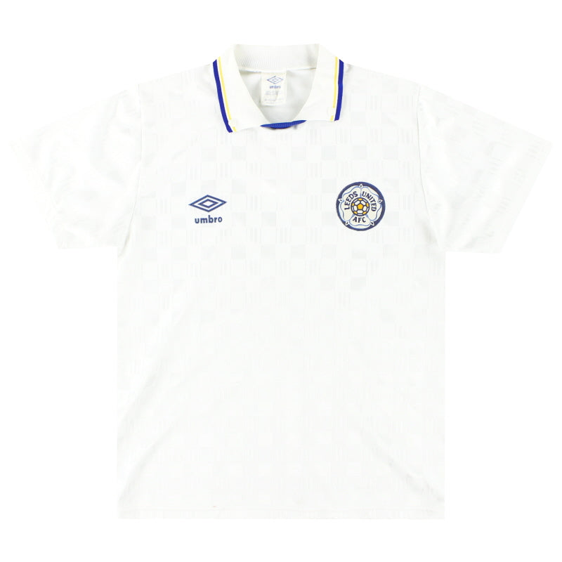1988-90 Leeds Umbro Home Shirt S