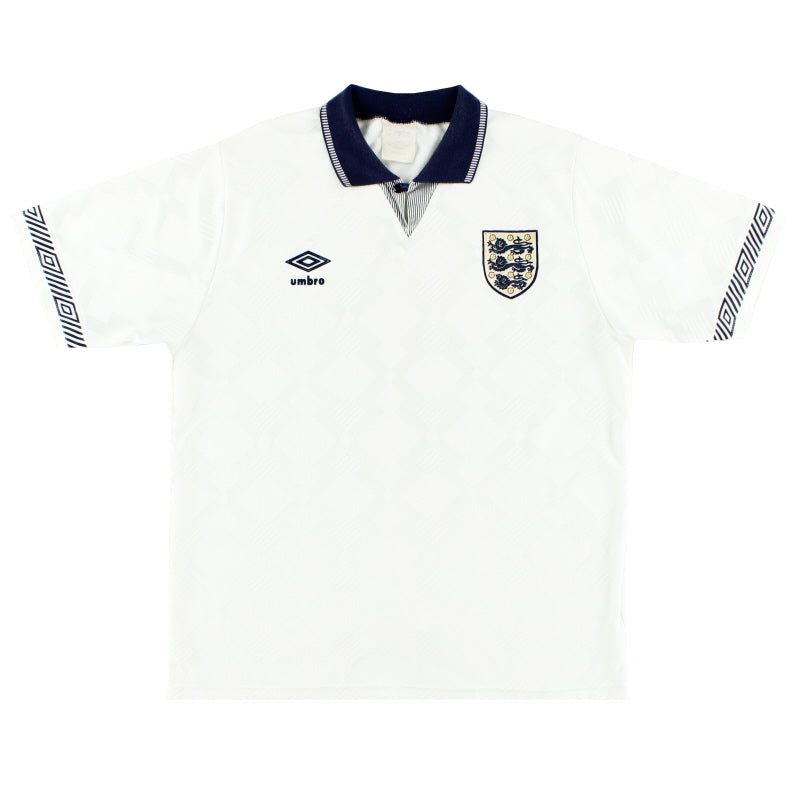 1990-92 England Umbro Home Shirt S