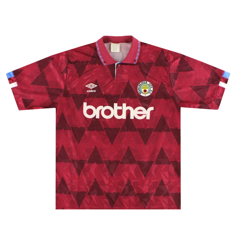 1990-92 Manchester City Umbro Away Shirt XL