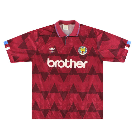 1990-92 Manchester City Umbro Away Shirt L