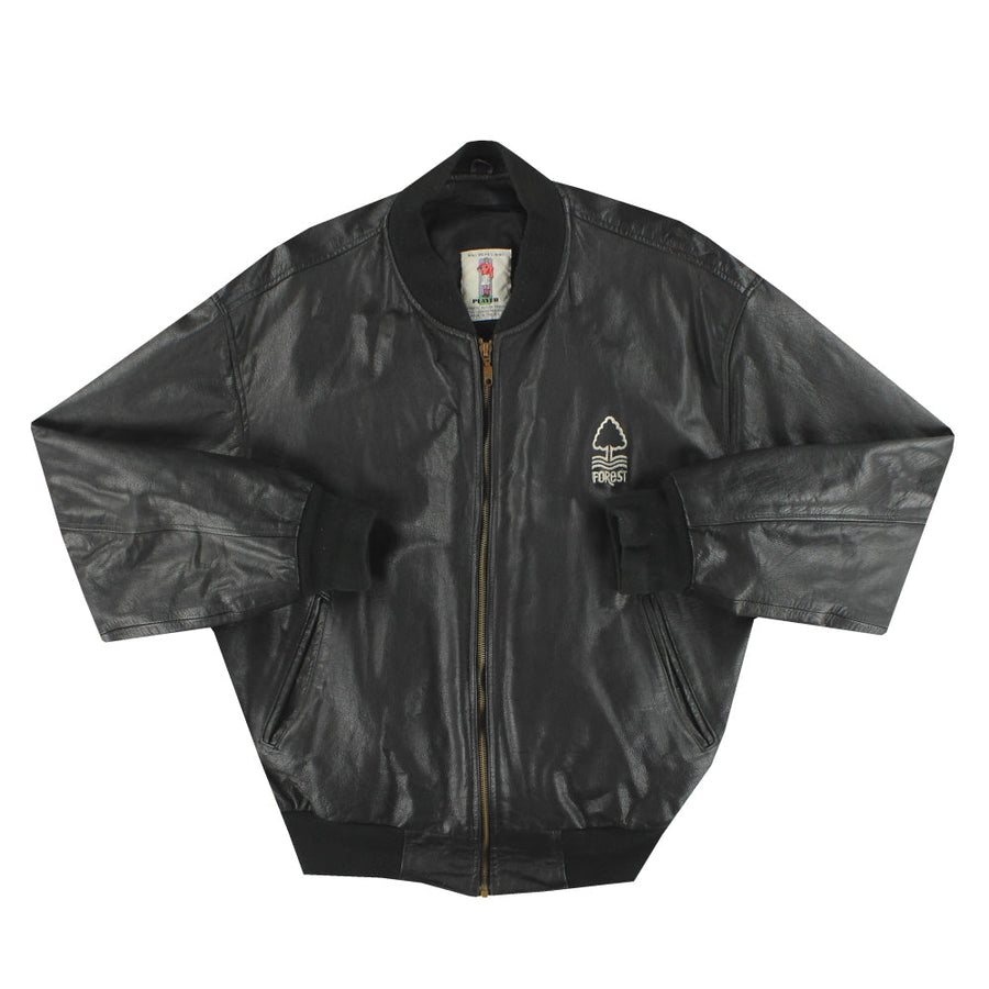 1990-92 Nottingham Forest Leather Bomber Jacket XL