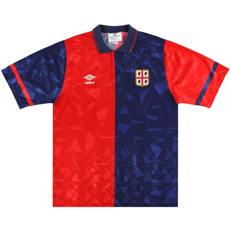 1990-93 Cagliari Umbro Home Shirt L